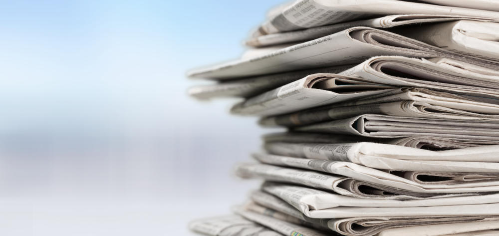 stack of newspapers